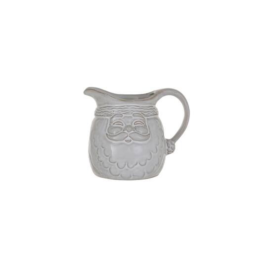 Hello Honey® 10oz. White Stoneware Santa Shaped Creamer in Reactive Glaze